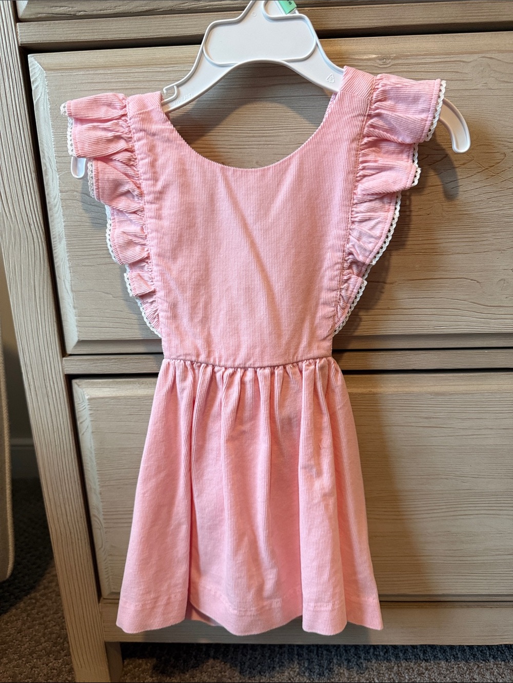 Janie and Jack Pink Ruffle-Shoulder Casual Dress